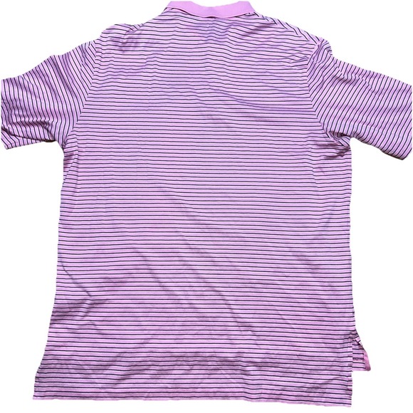 Polo Golf Ralph‎ Lauren Pima Cotton Polo, Men's Large, Pink Black White Stripe - Picture 7 of 9